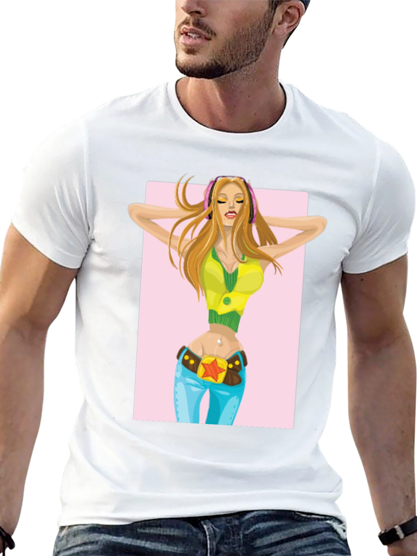 Cool T-Shirt with Girl Graphic