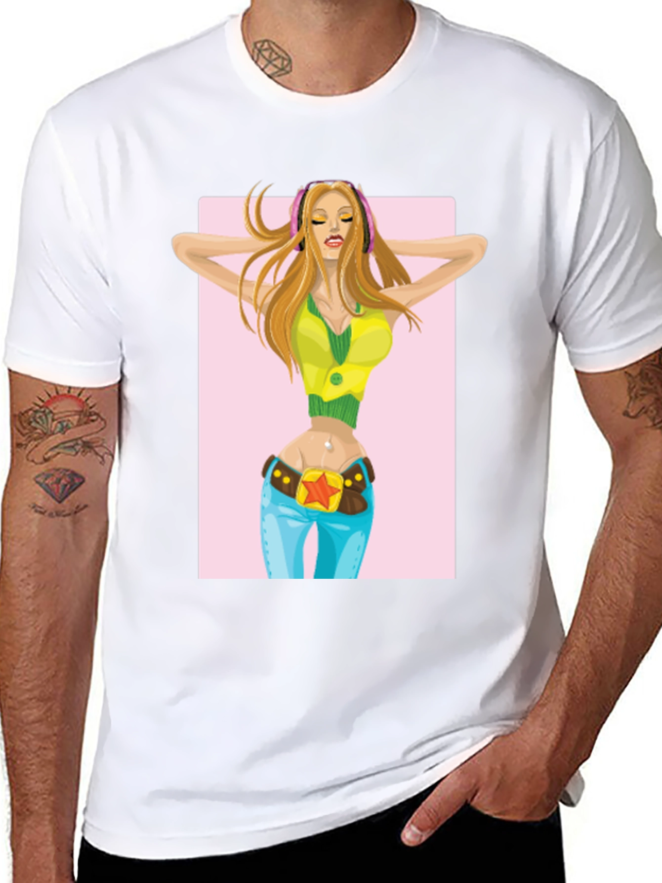 Cool T-Shirt with Girl Graphic