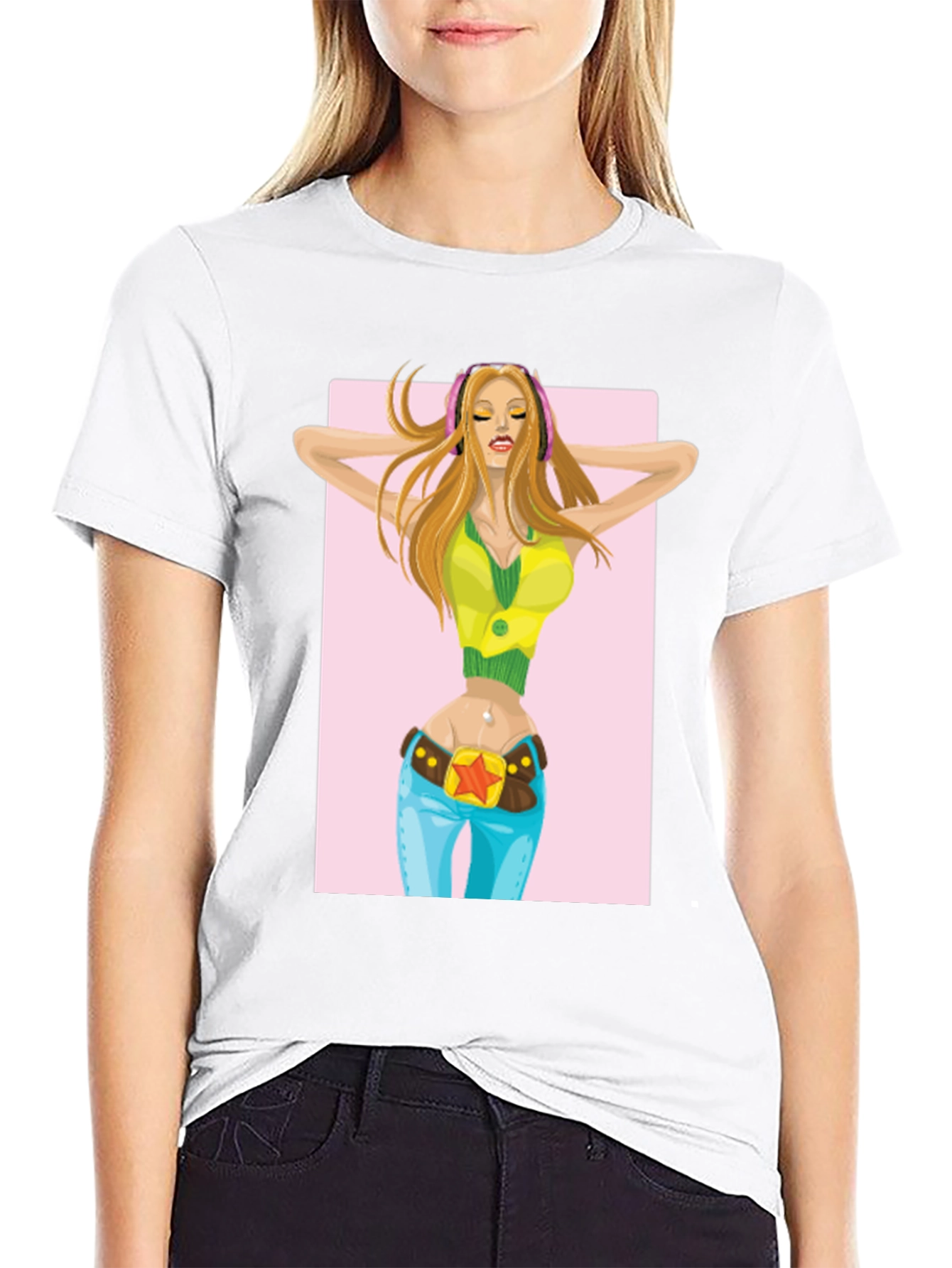 Cool T-Shirt with Girl Graphic