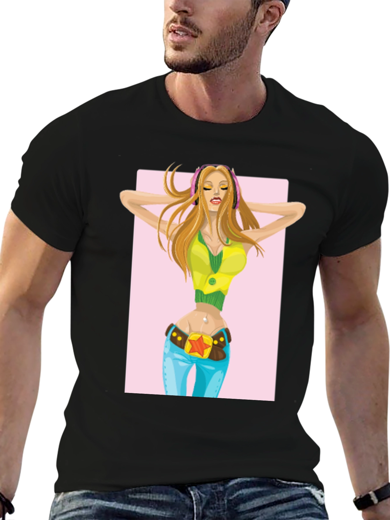 Cool T-Shirt with Girl Graphic