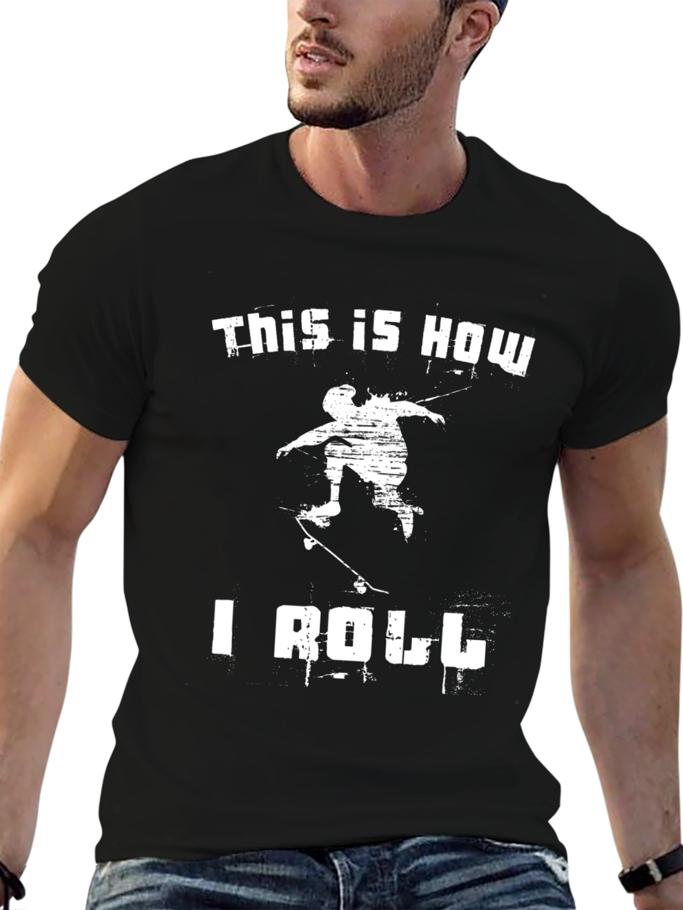 This Is How I Roll Skateboard T-Shirt - Black
