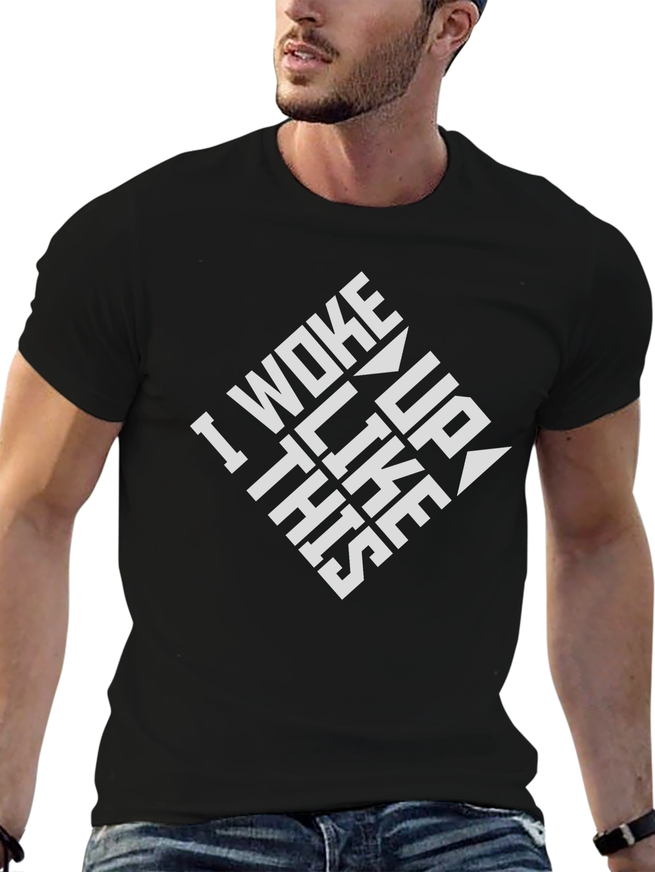 I Woke Up Like This - Black T-Shirt