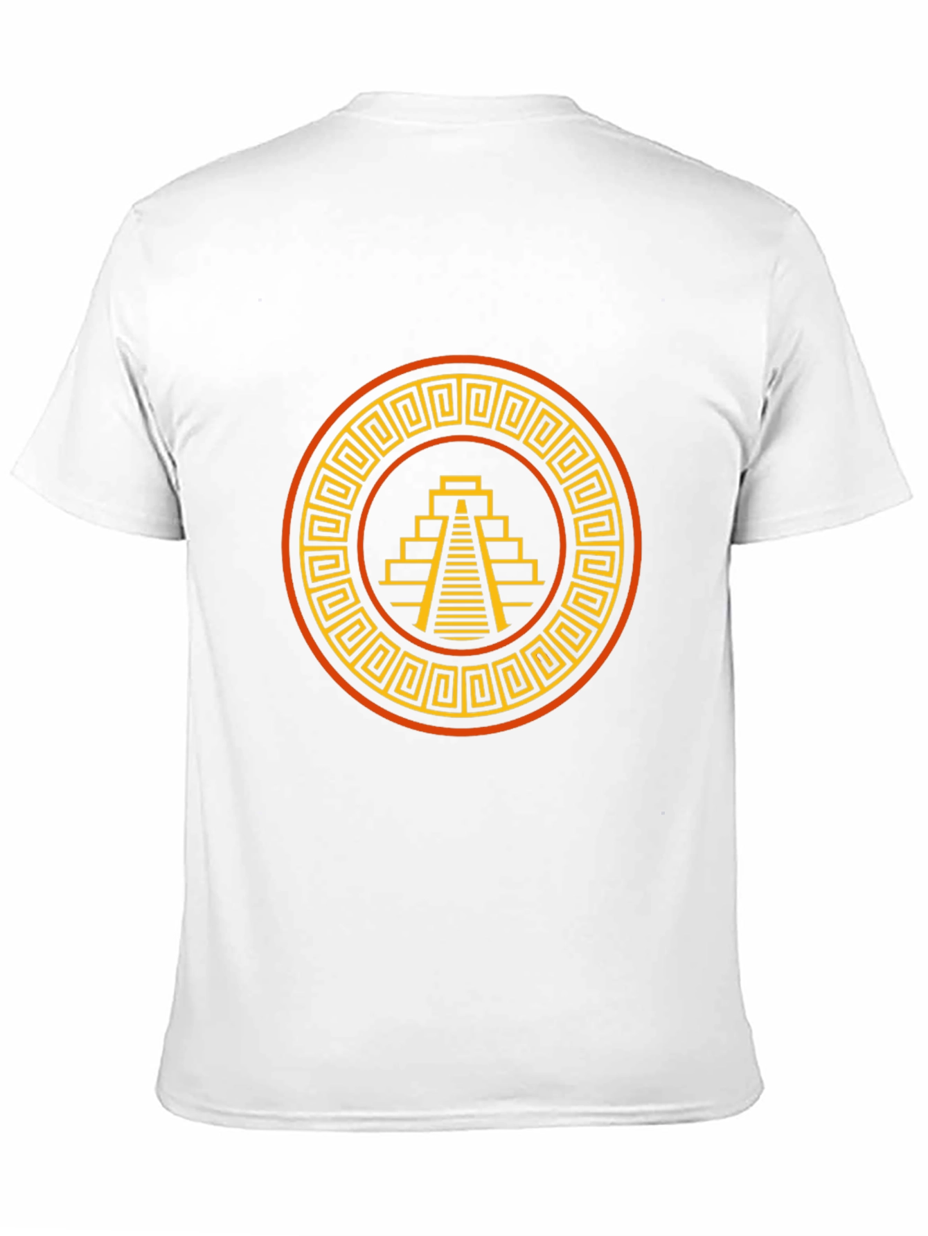 Aztec Pyramid Graphic Tee - Black Cotton T-Shirt