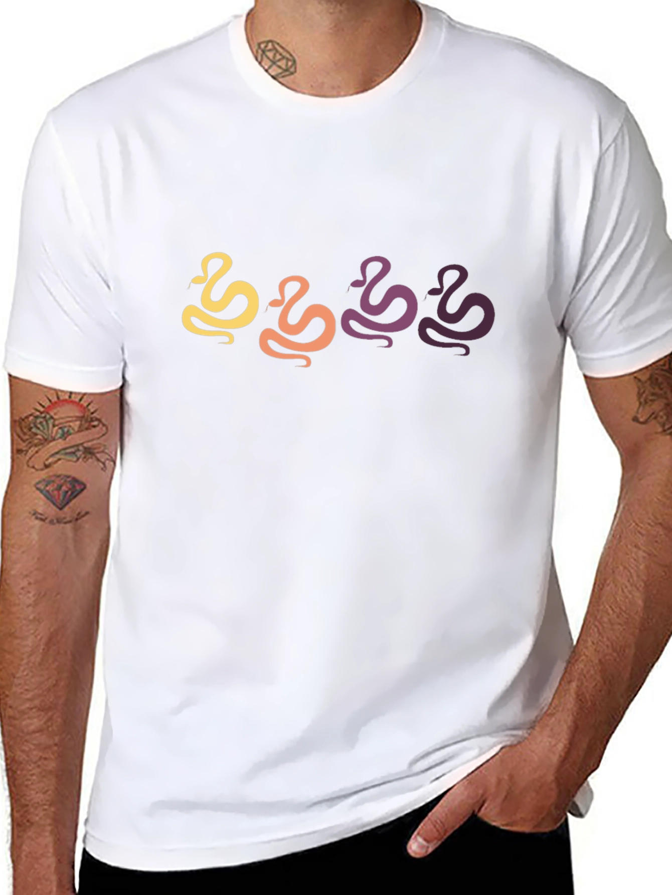 Retro Snake Graphic Black T-Shirt
