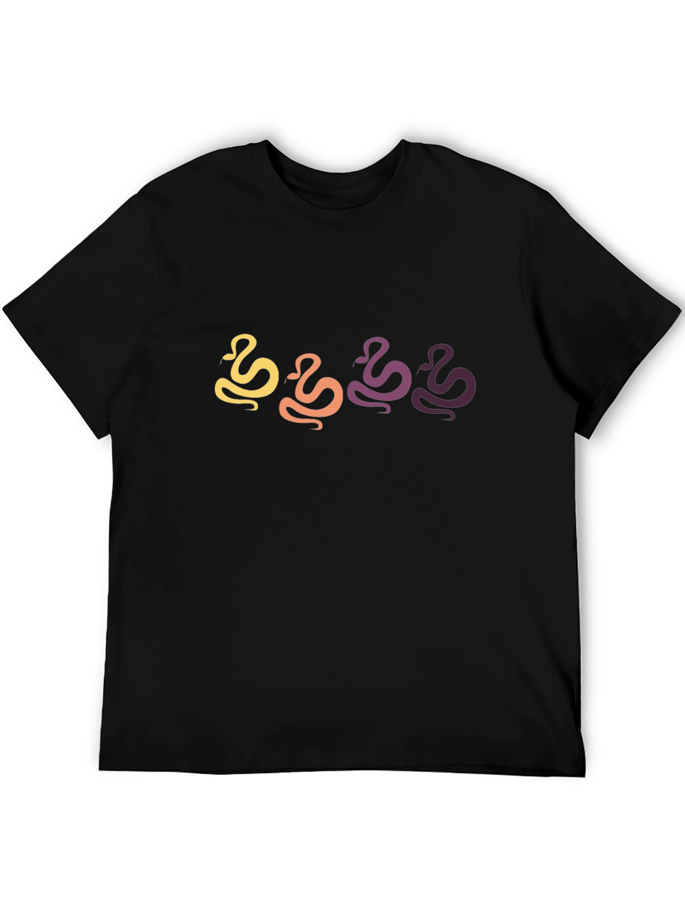 Retro Snake Graphic Black T-Shirt