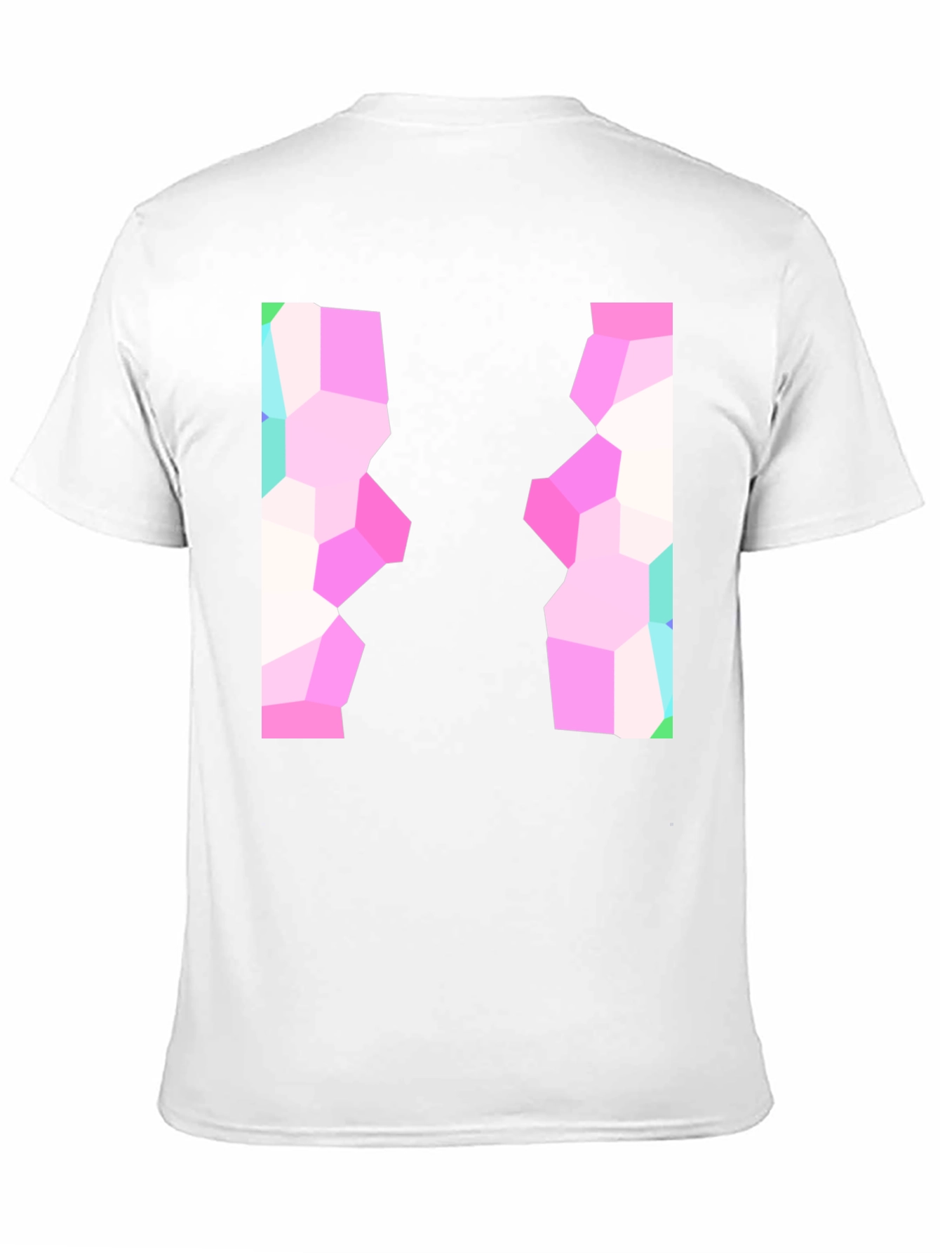 Abstract Mosaic Graphic Black T-Shirt