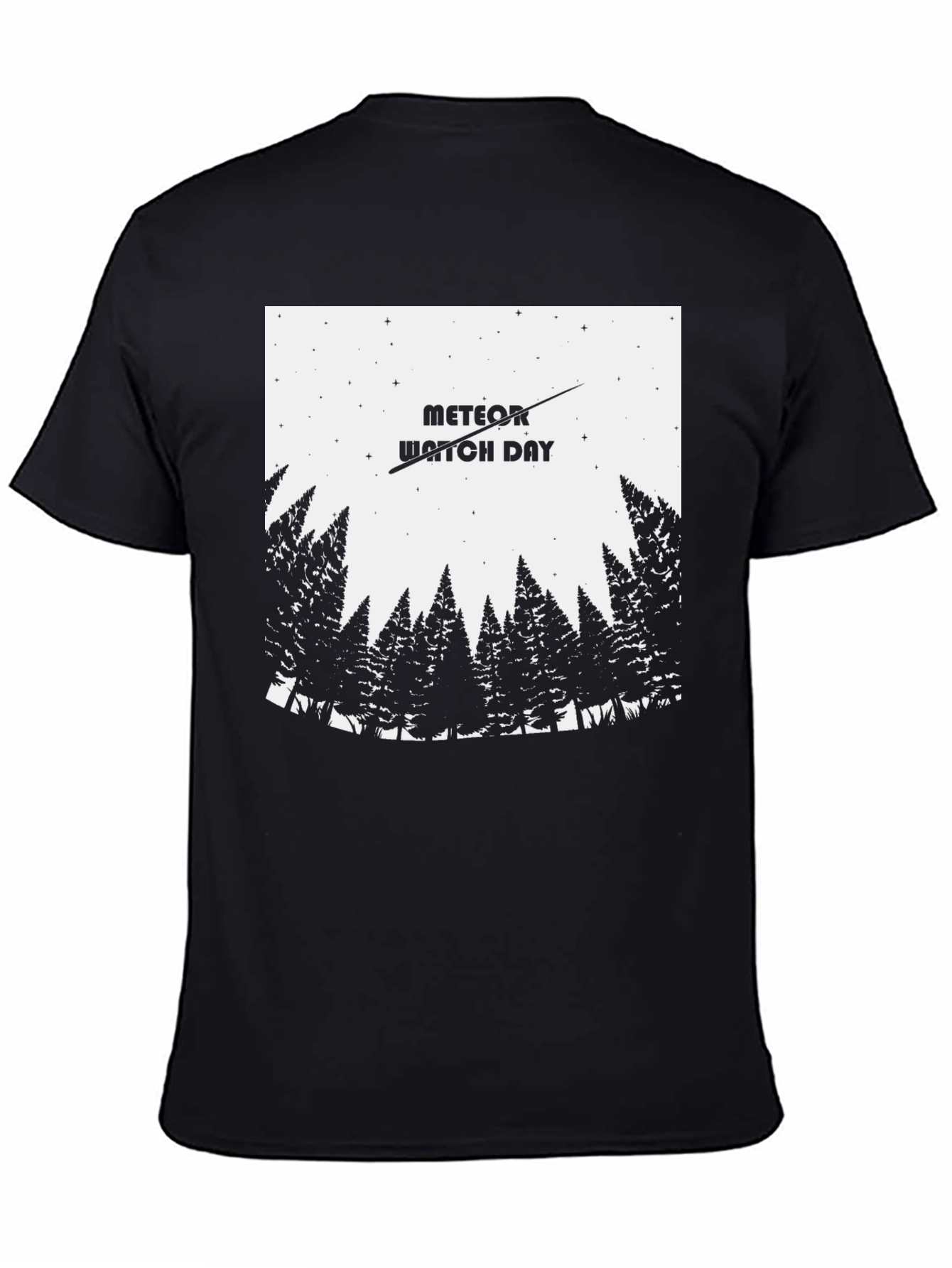 Meteor Watch Day Black T-Shirt - Nature Tee