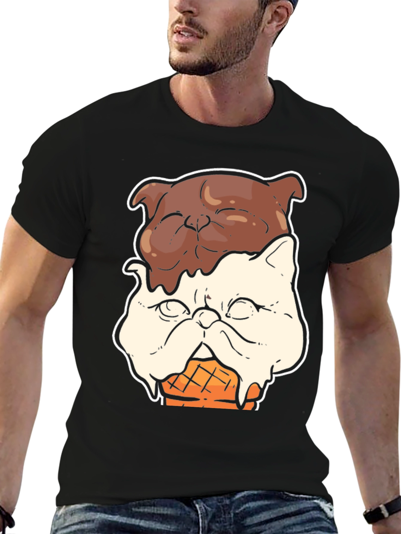 Ice Cream Cat Graphic Tee
