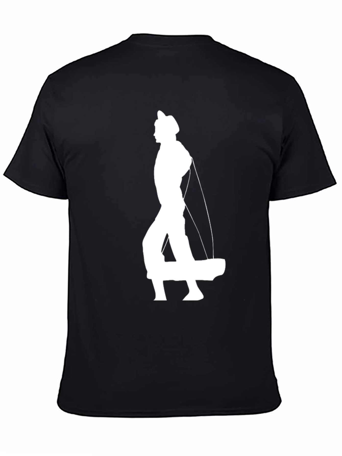 Black T-Shirt with Cowboy Puppet Graphic