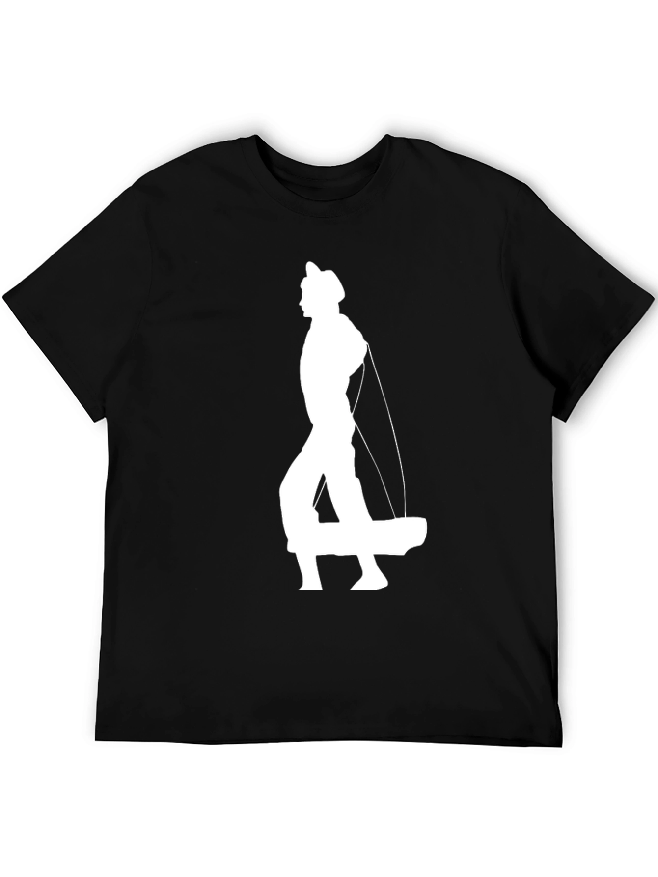 Black T-Shirt with Cowboy Puppet Graphic