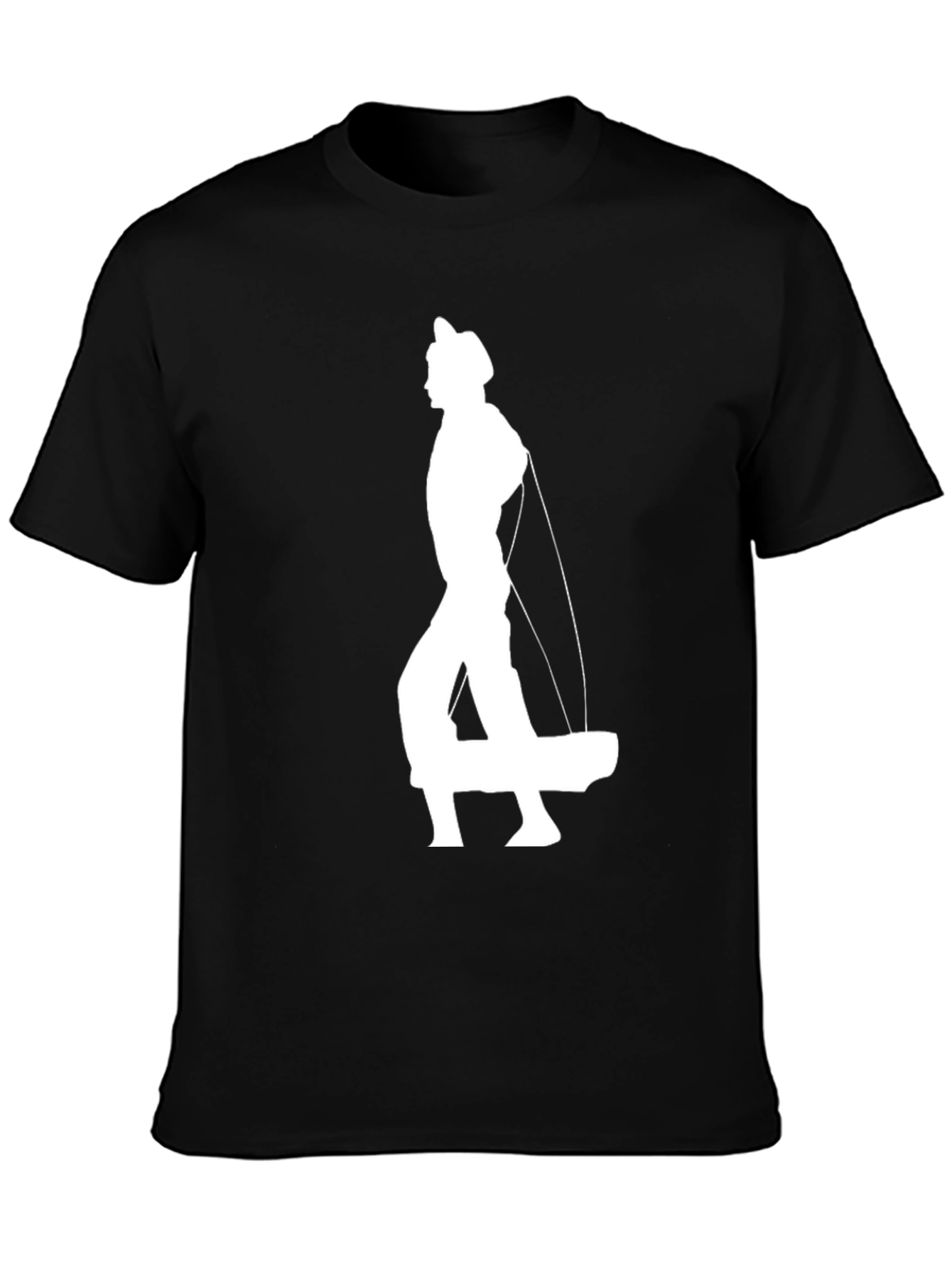 Black T-Shirt with Cowboy Puppet Graphic