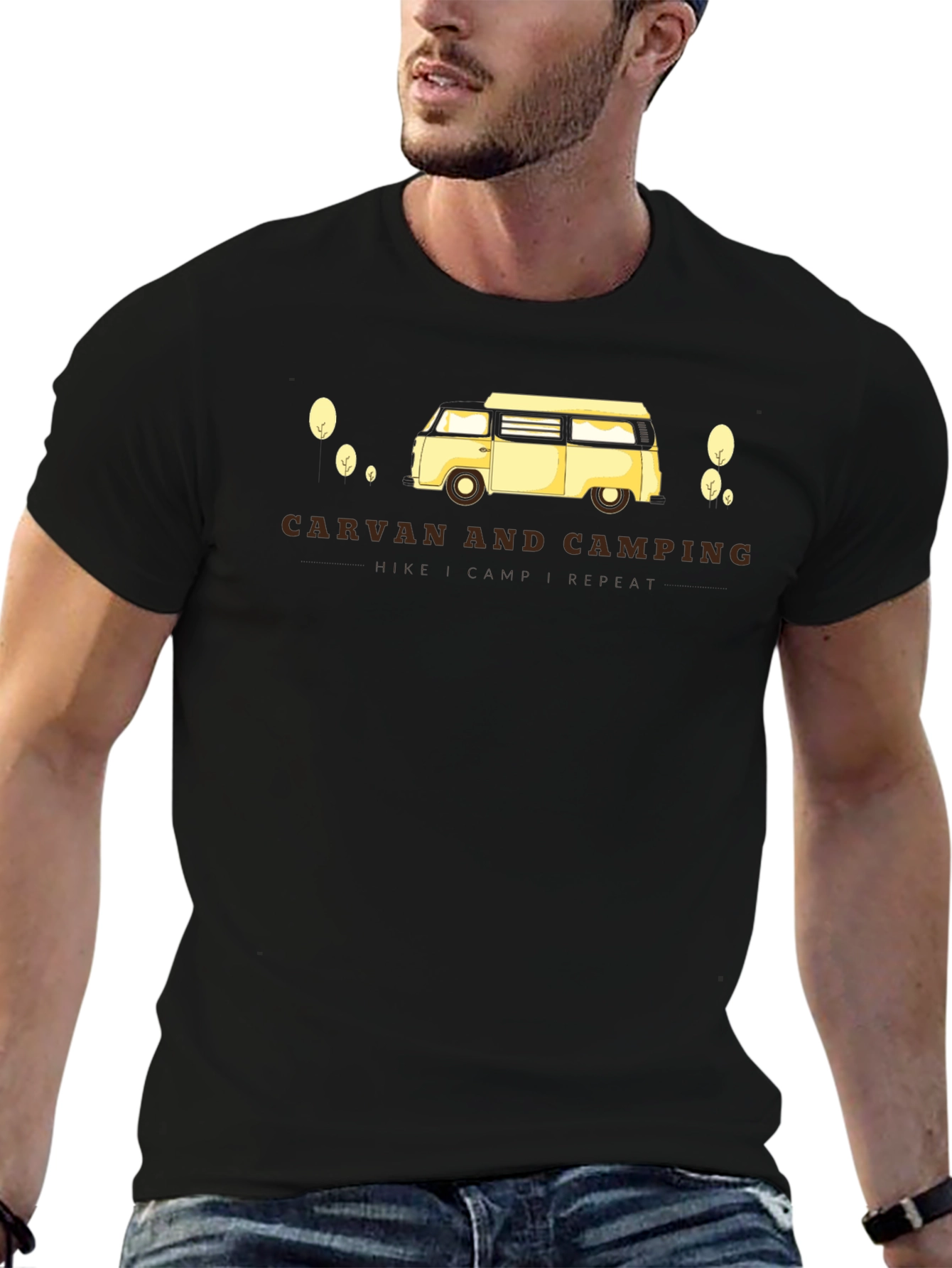 Caravan and Camping Graphic T-Shirt