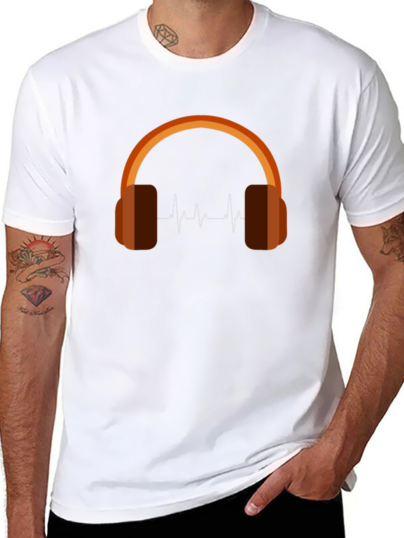Headphone Heartbeat Graphic Tee