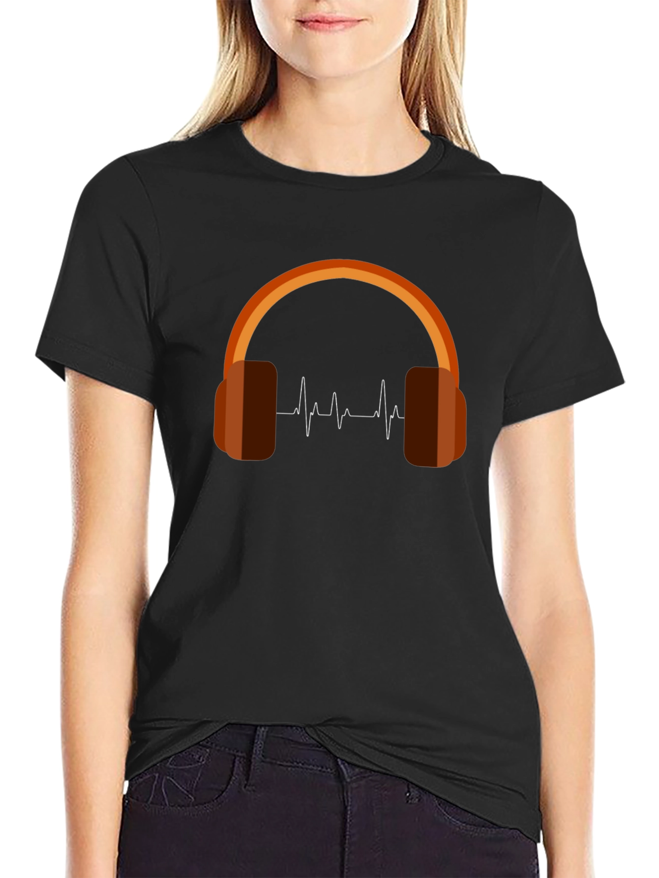 Headphone Heartbeat Graphic Tee