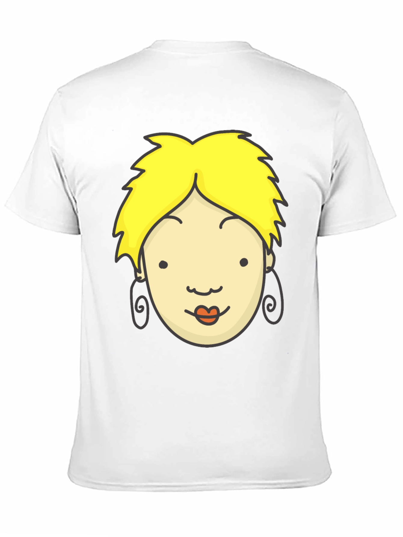 Cartoon Face Graphic Black T-Shirt