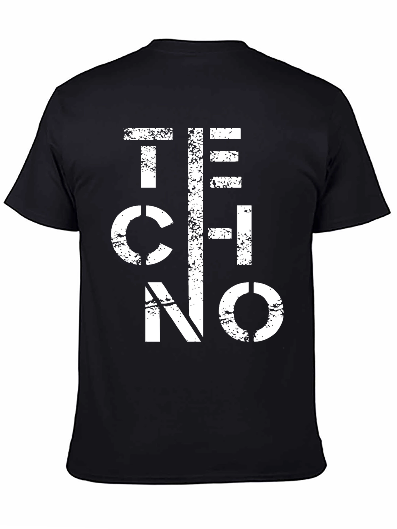 Techno T-Shirt - Grunge Style Black Tee