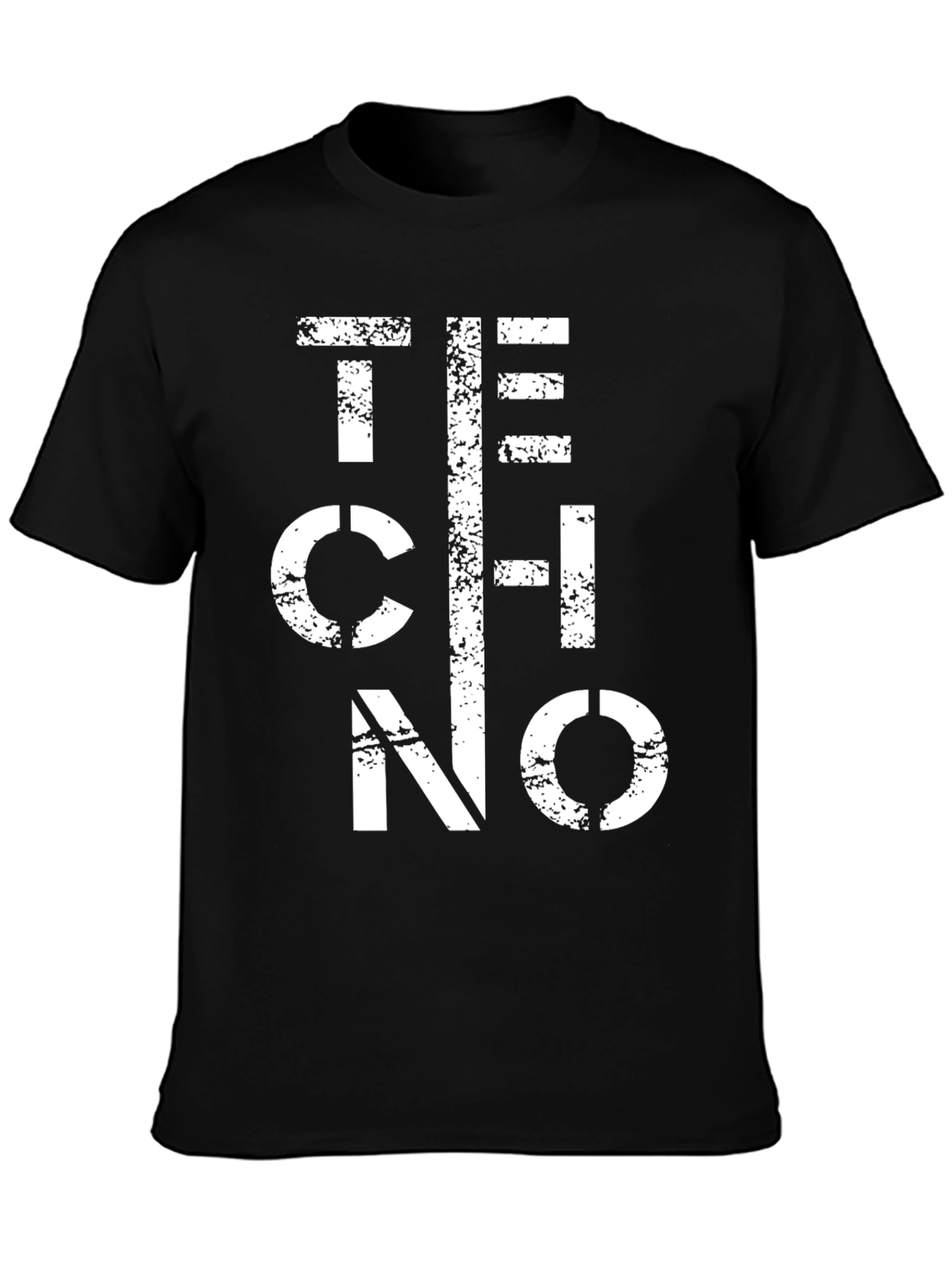 Techno T-Shirt - Grunge Style Black Tee