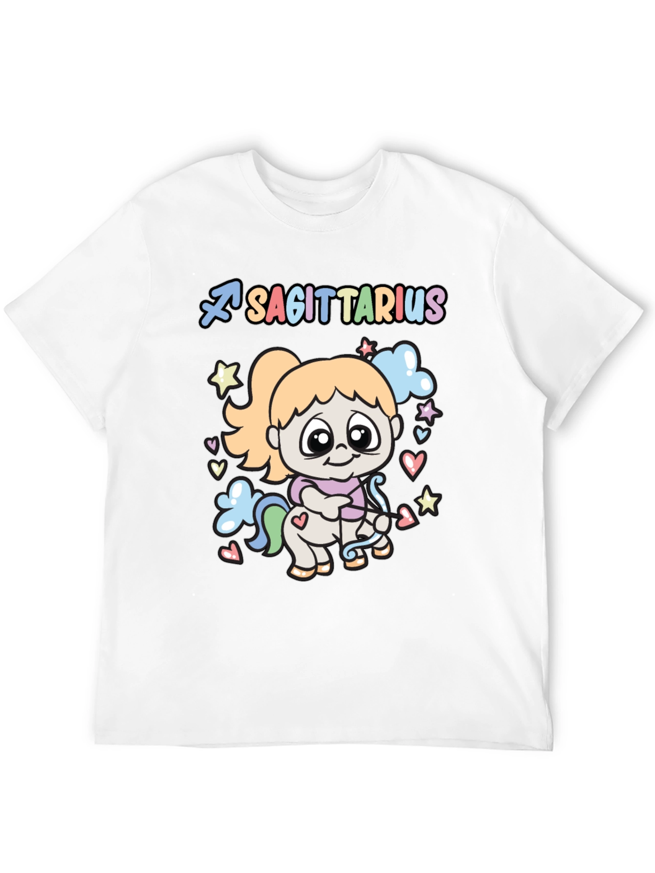 Sagittarius Zodiac Cute T-Shirt - Black