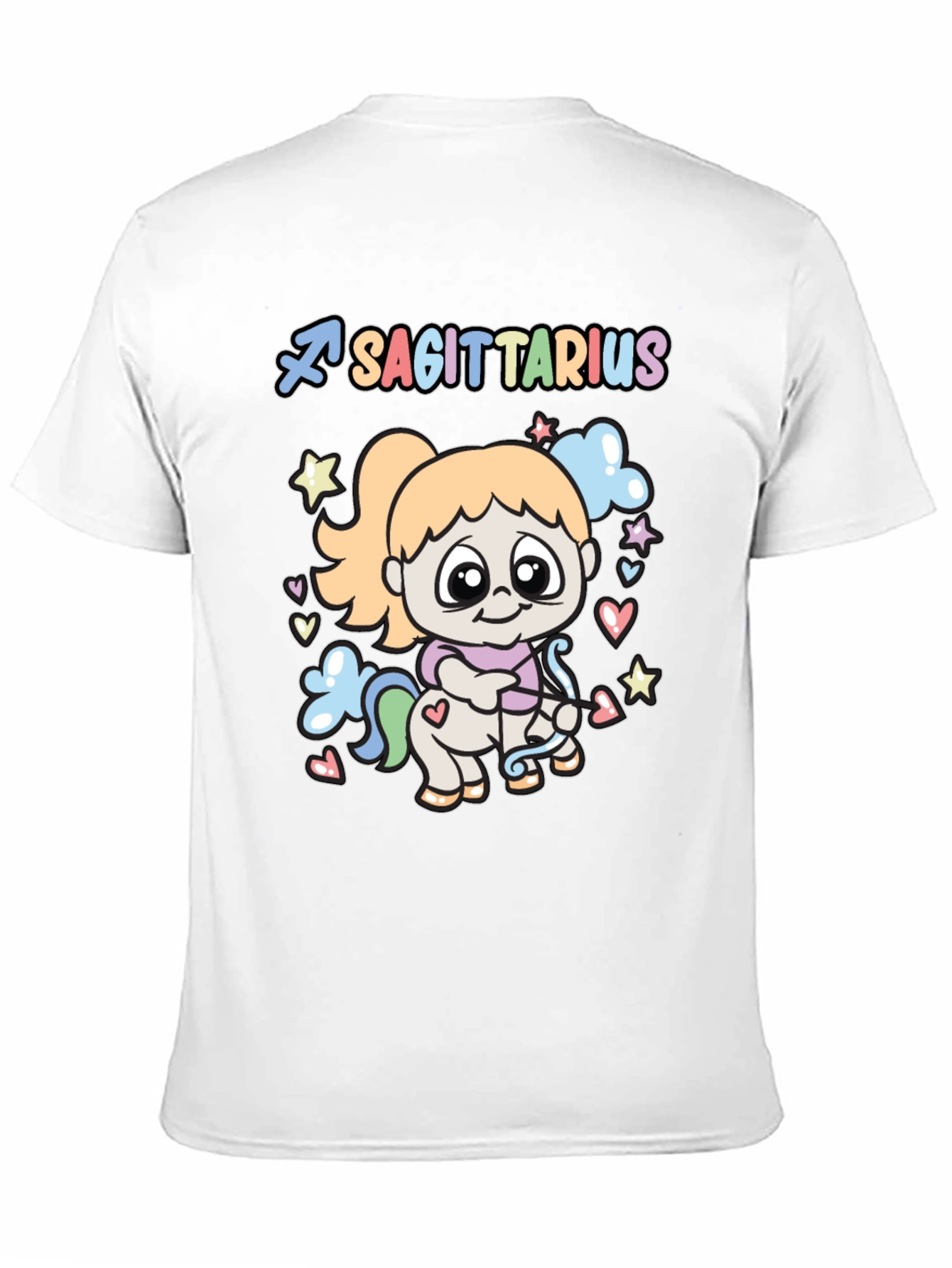 Sagittarius Zodiac Cute T-Shirt - Black