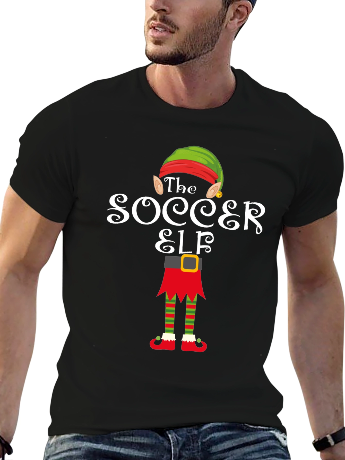 Soccer Elf Graphic Tee - Holiday Fun!