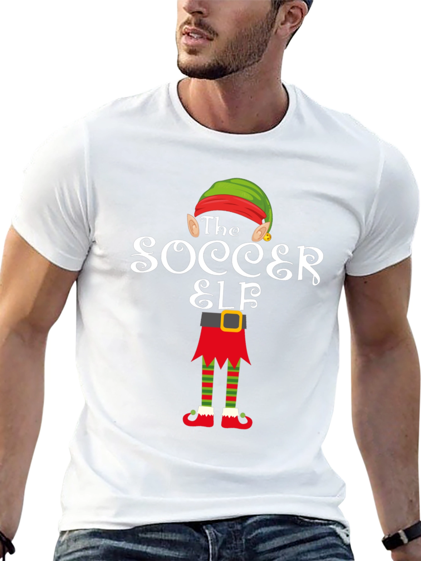 Soccer Elf Graphic Tee - Holiday Fun!