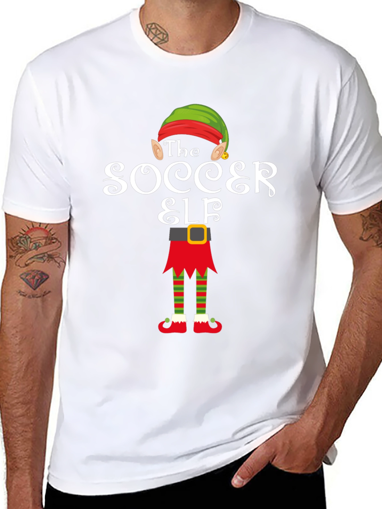 Soccer Elf Graphic Tee - Holiday Fun!