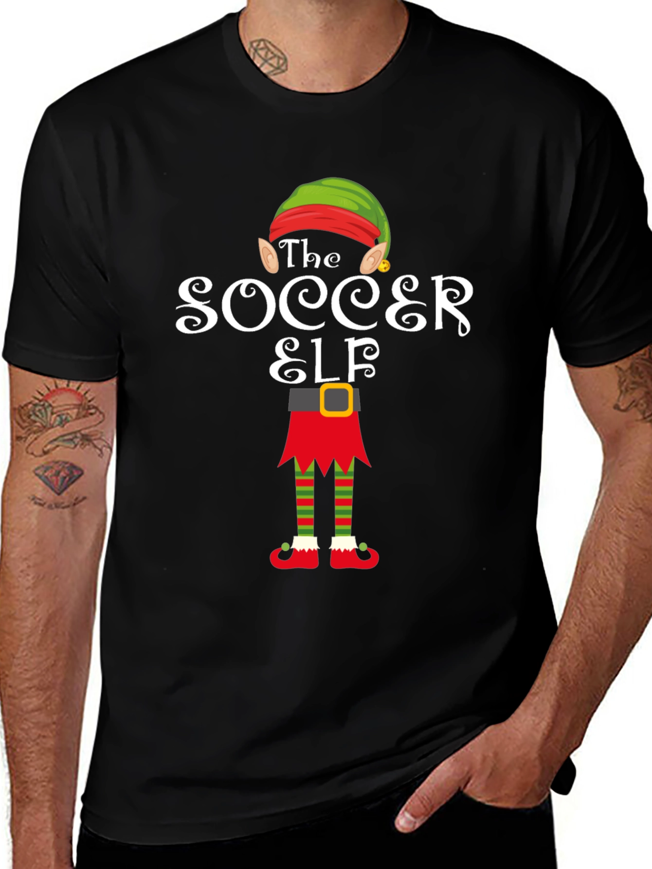 Soccer Elf Graphic Tee - Holiday Fun!