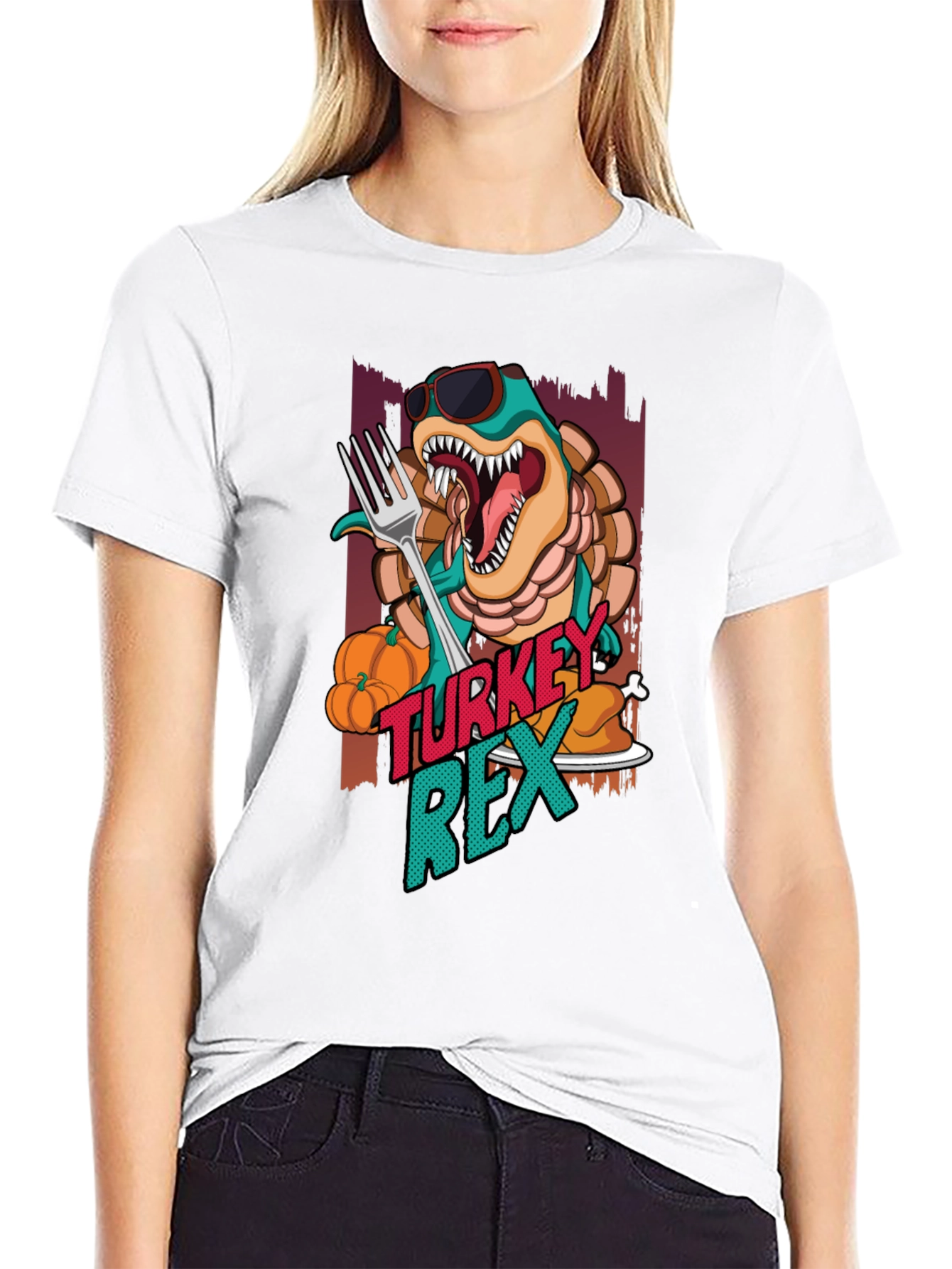 Turkey Rex T-Shirt - Thanksgiving Dinosaur Tee