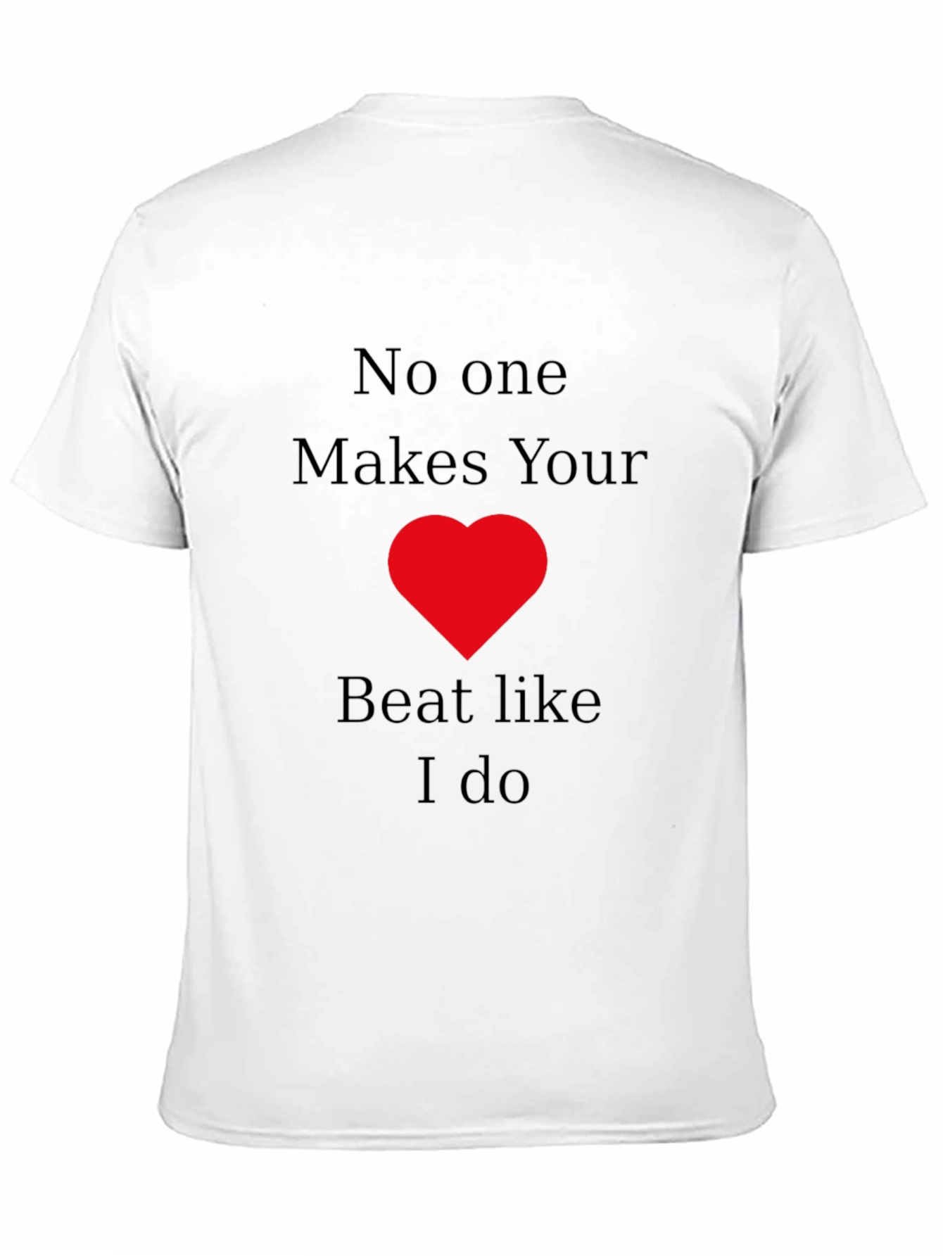 Heartbeat Black Graphic Tee - Romantic Gift