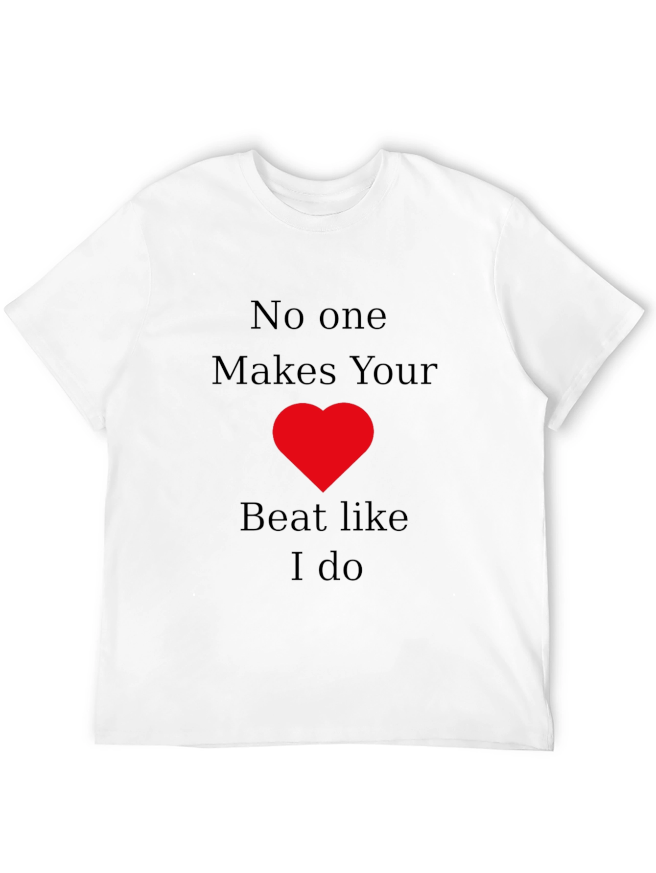 Heartbeat Black Graphic Tee - Romantic Gift