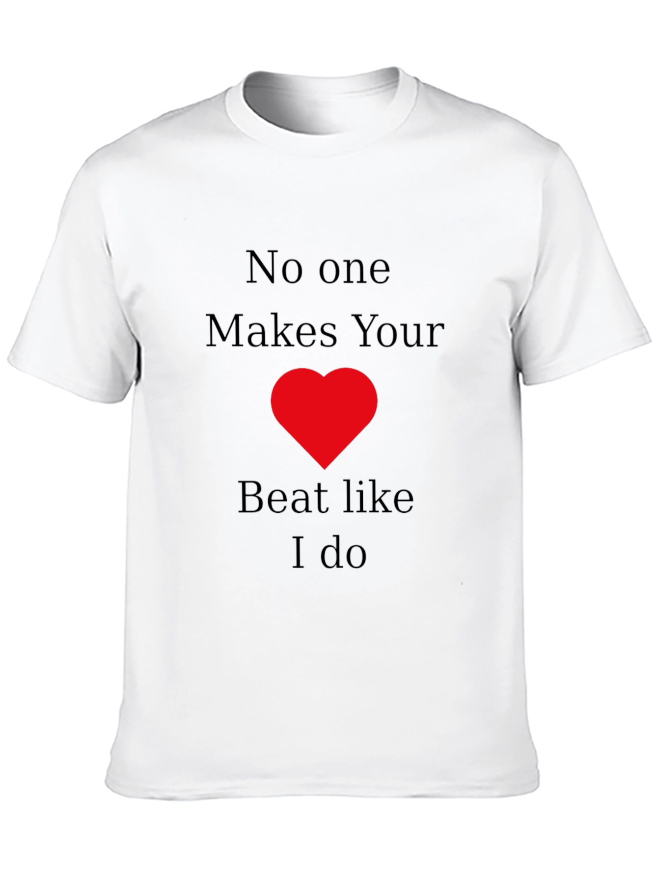 Heartbeat Black Graphic Tee - Romantic Gift