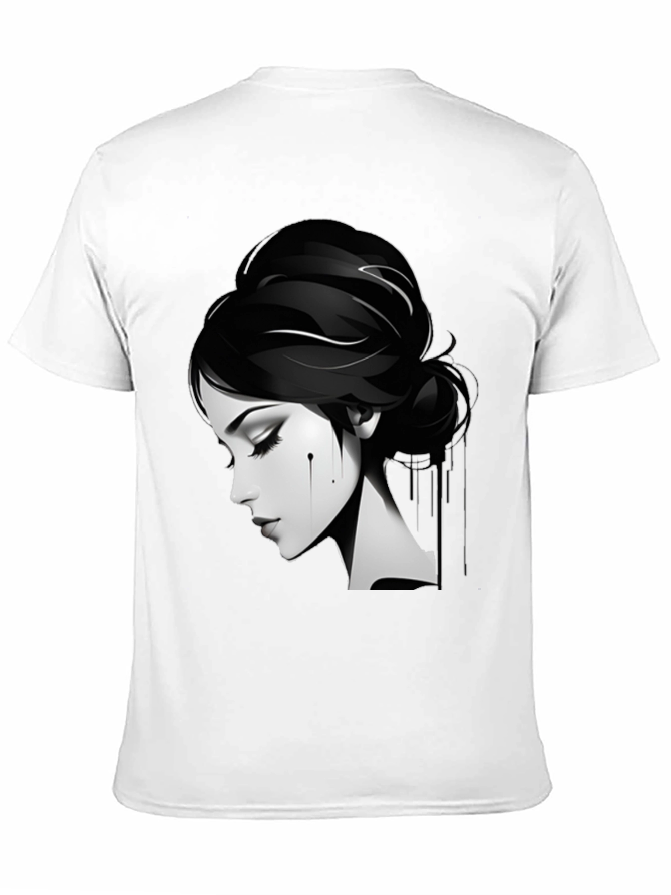 Elegant Woman Graphic Black T-Shirt