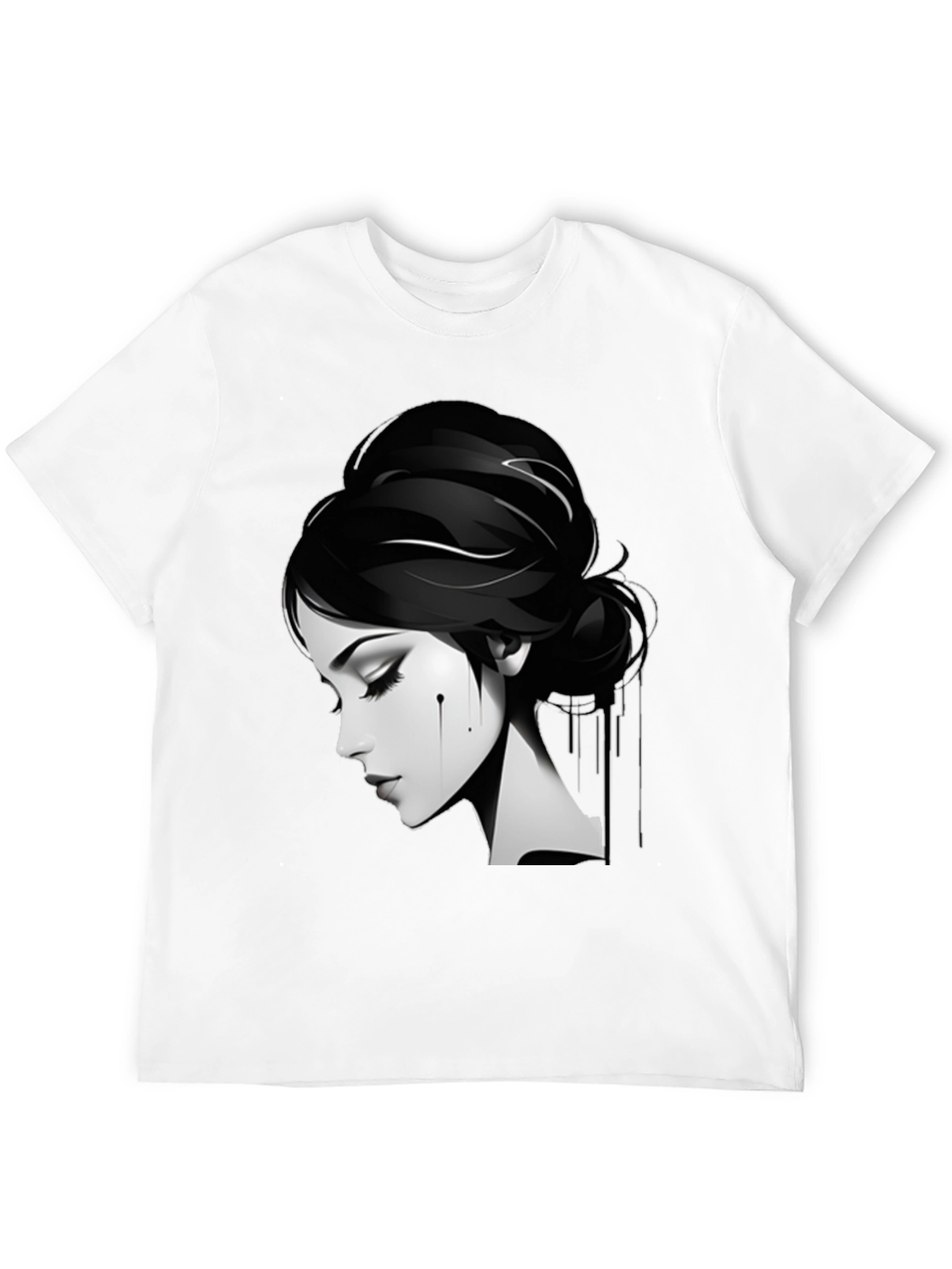 Elegant Woman Graphic Black T-Shirt