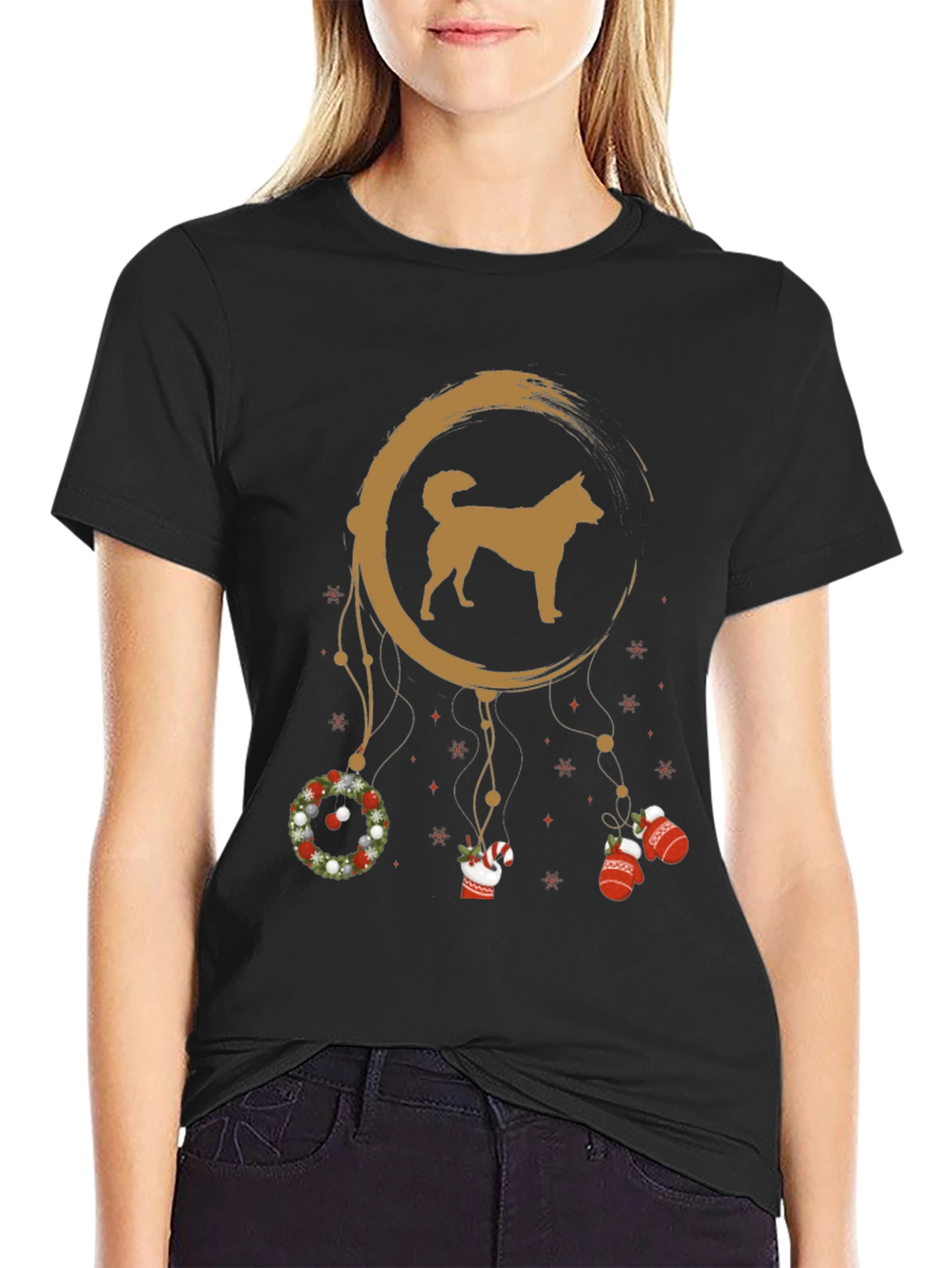 Dog Christmas Dreamcatcher Tee