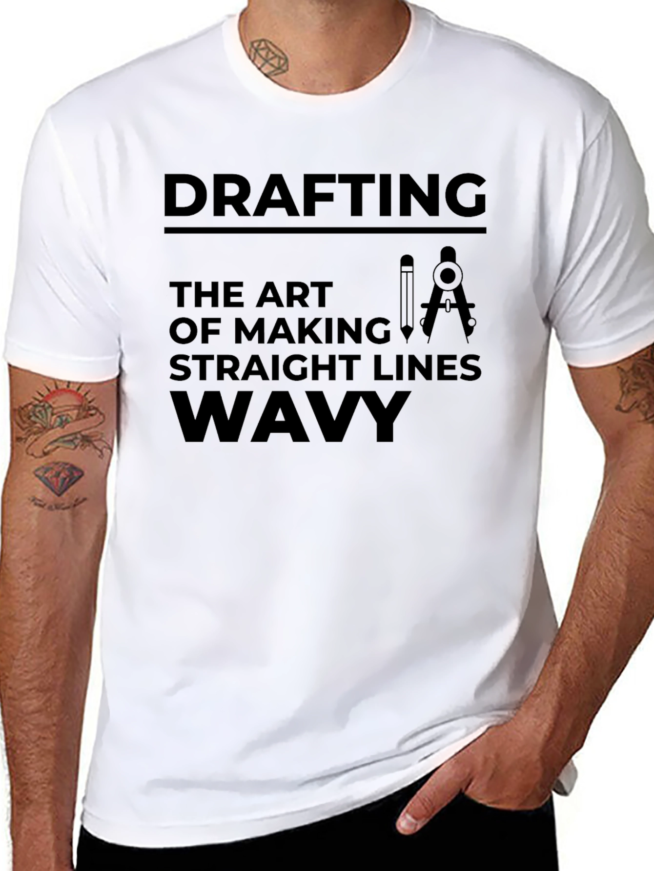 Drafting: The Art of Making Straight Lines Wavy T-Shirt