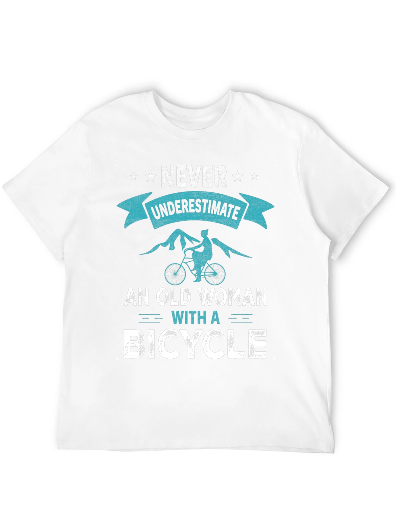Never Underestimate an Old Woman with a Bicycle T-Shirt
