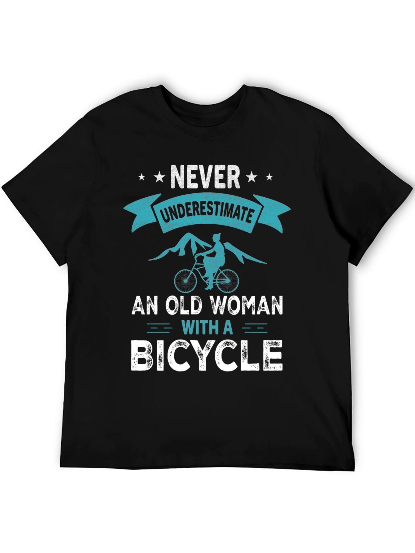 Never Underestimate an Old Woman with a Bicycle T-Shirt