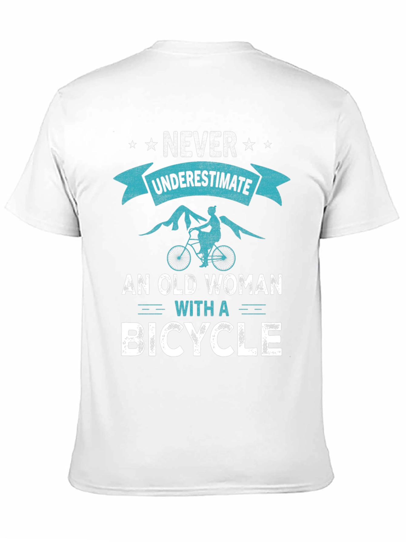 Never Underestimate an Old Woman with a Bicycle T-Shirt