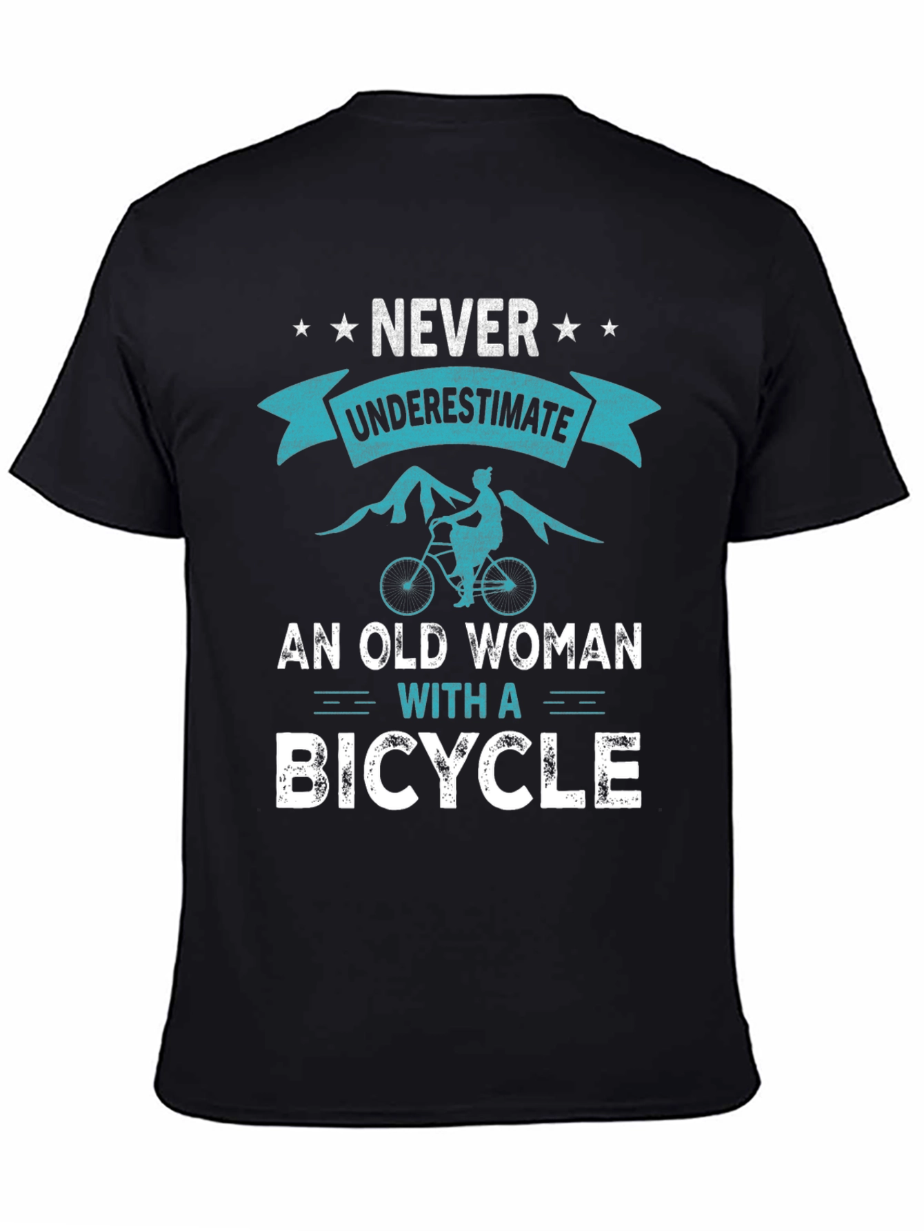 Never Underestimate an Old Woman with a Bicycle T-Shirt