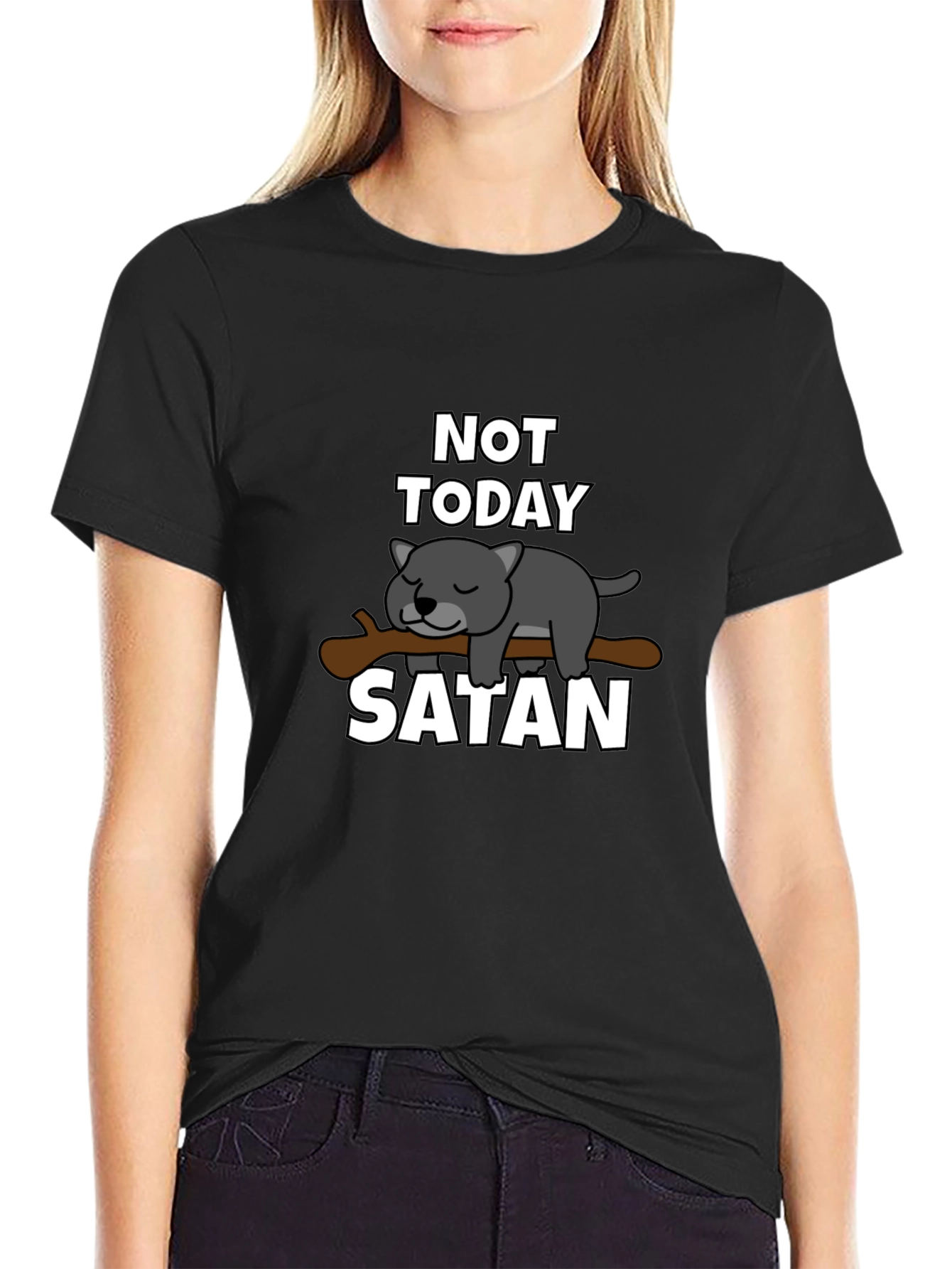 Not Today Satan Graphic T-Shirt