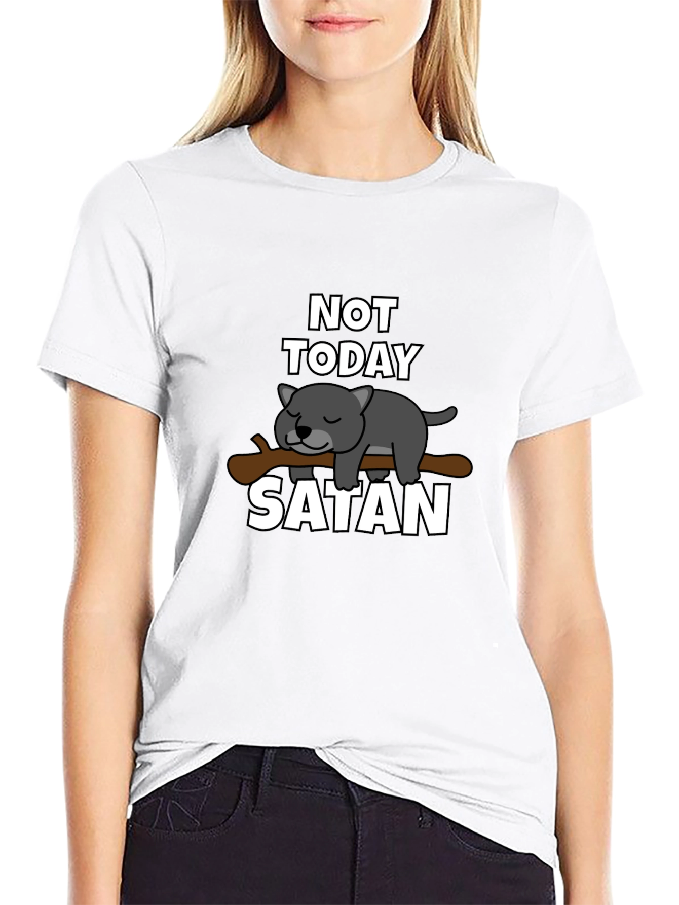 Not Today Satan Graphic T-Shirt