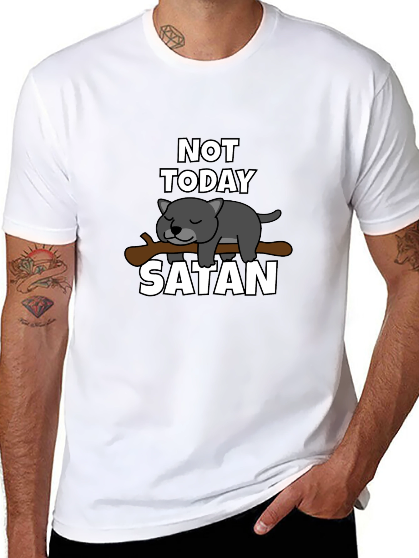 Not Today Satan Graphic T-Shirt