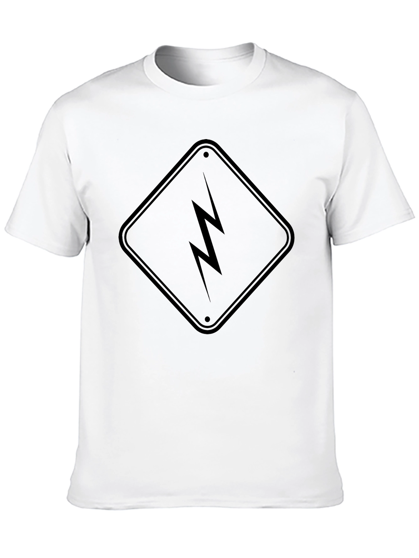 Black Lightning Bolt Graphic Tee - Modern Streetwear Style