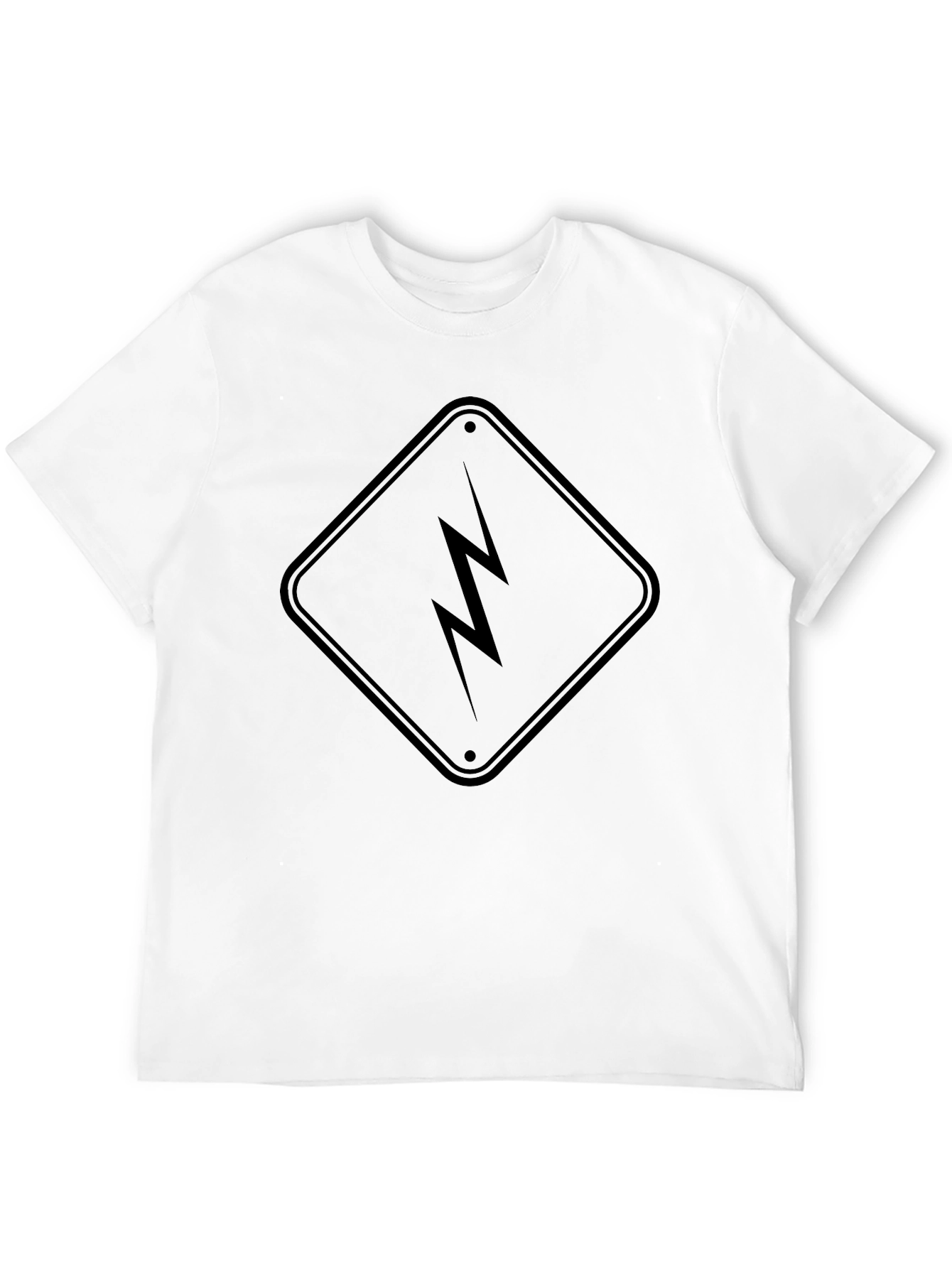 Black Lightning Bolt Graphic Tee - Modern Streetwear Style