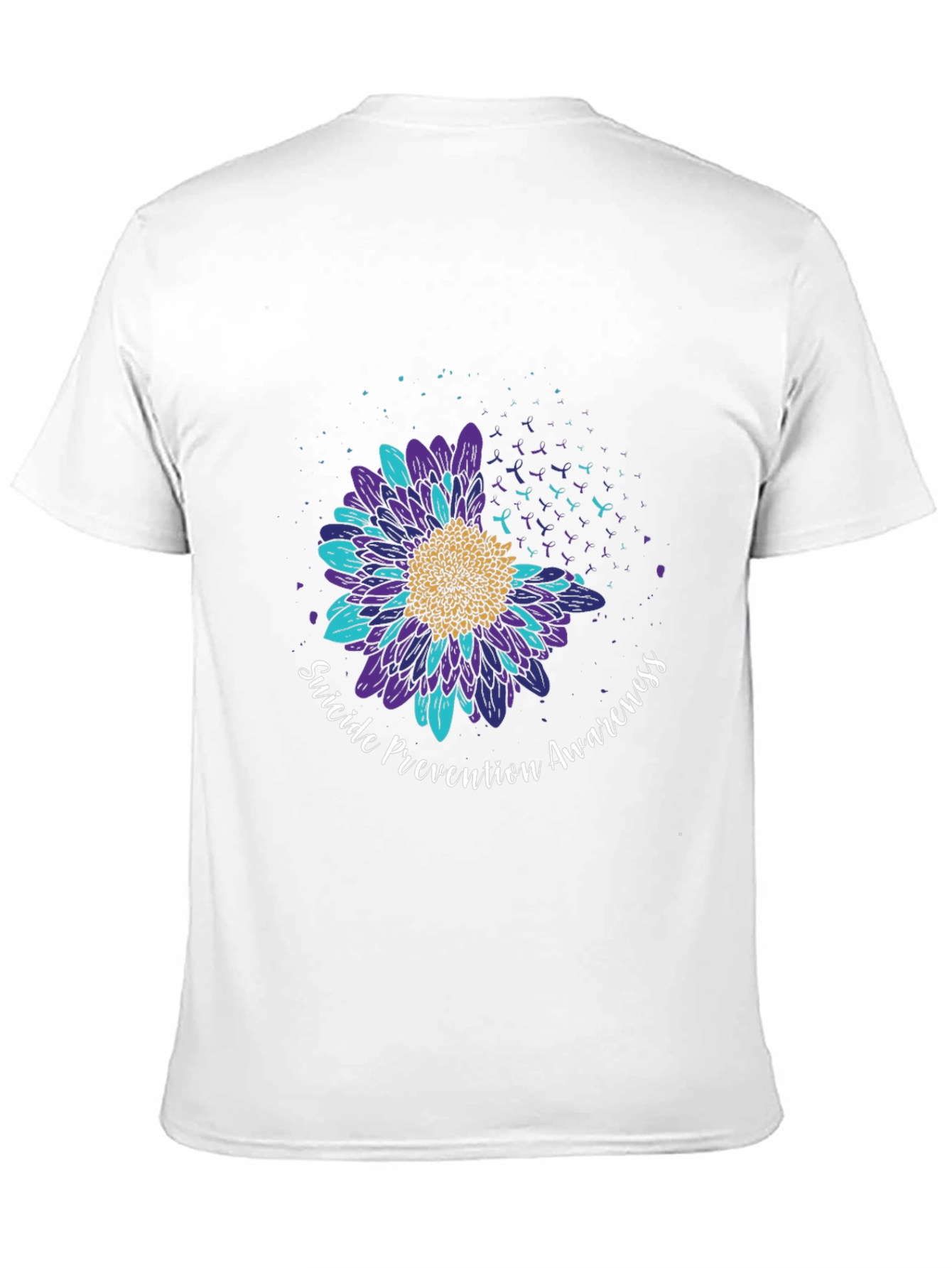 Suicide Prevention Awareness Floral T-Shirt