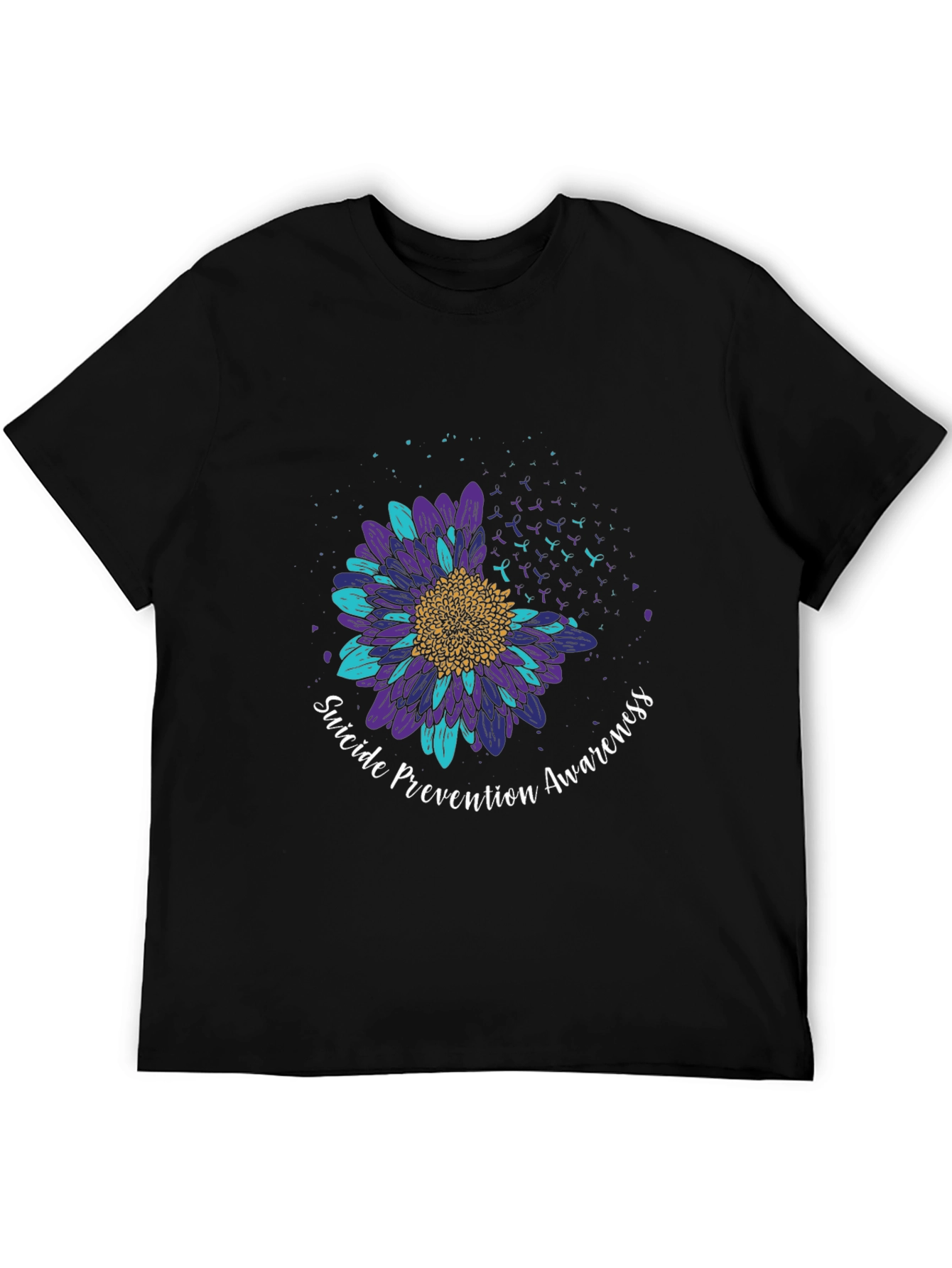 Suicide Prevention Awareness Floral T-Shirt
