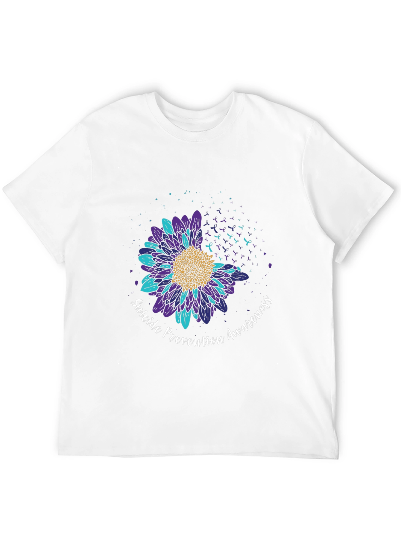 Suicide Prevention Awareness Floral T-Shirt