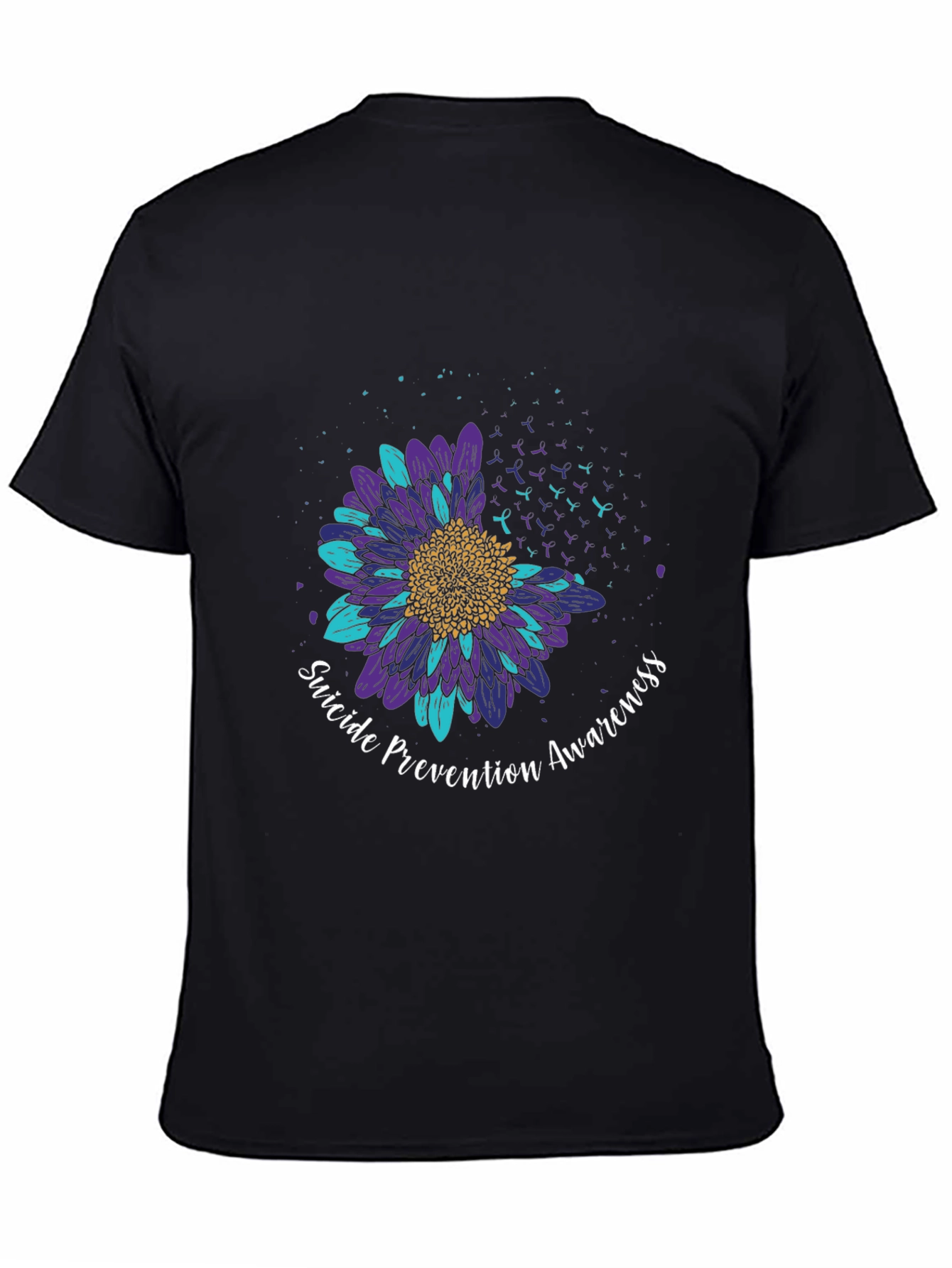 Suicide Prevention Awareness Floral T-Shirt