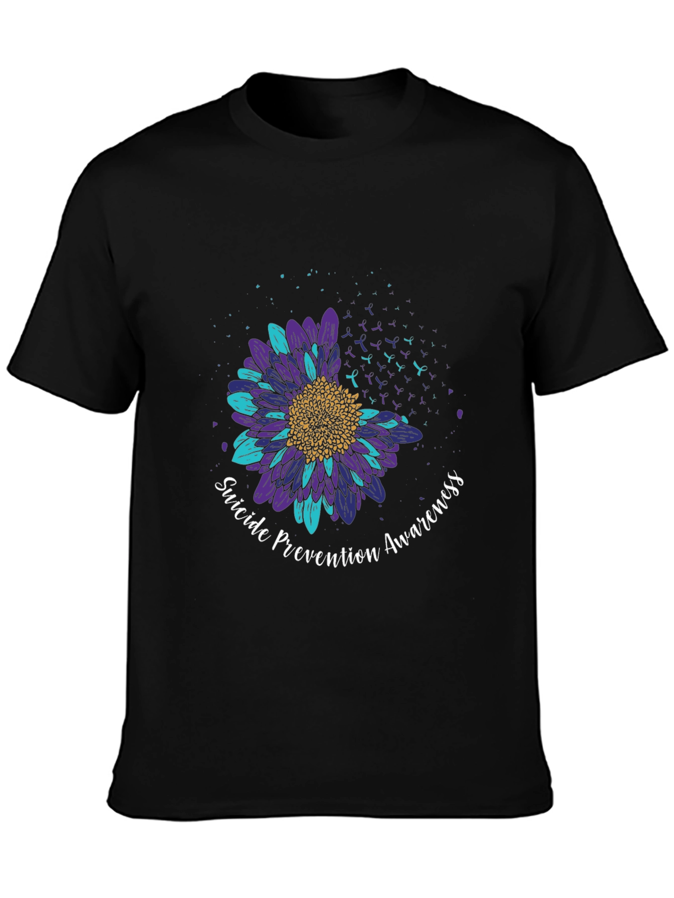 Suicide Prevention Awareness Floral T-Shirt