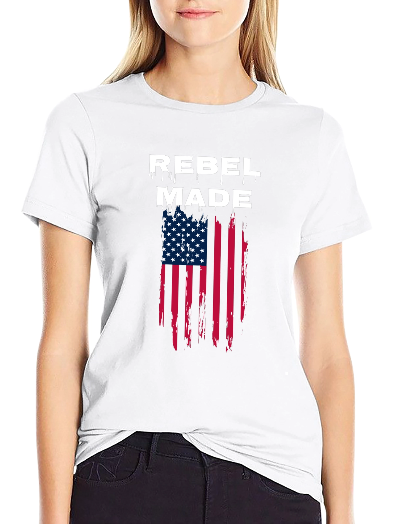 Rebel Made American Flag T-Shirt